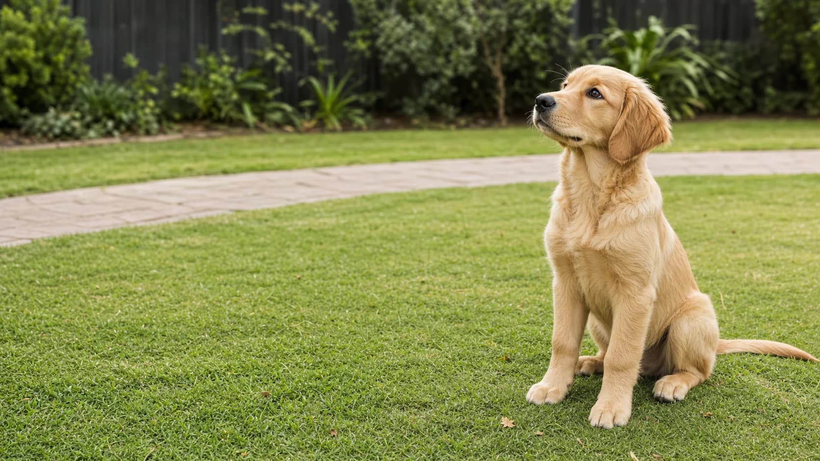 An attentive dog ready for positive training