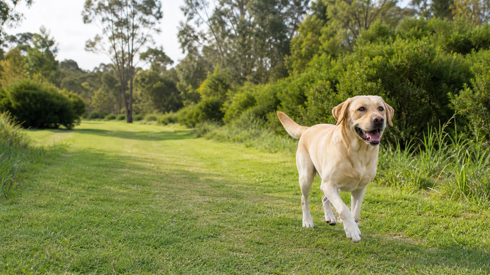 A resting dog being monitored at home